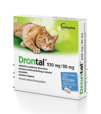 VETOQUINOL Drontal - preparat przeciwpasożytniczy dla kotów (2tabl.)