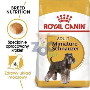 ROYAL CANIN Miniature Schnauzer Adult 7,5kg karma sucha dla psów dorosłych rasy schnauzer miniaturowy / Opakowanie uszkodzone (3706) !!!