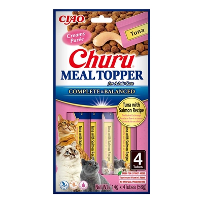 INABA  Cat Meal Topper Tuna With Salmon Recipe 4x14 (56g)