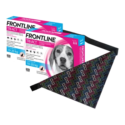 FRONTLINE Tri-Act M 10-20kg (pipeta 3 x 2ml) x2 + Chusta gratis!