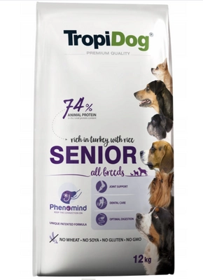 TROPIDOG Premium Senior 12kg / Opakowanie uszkodzone (6953) !!! 