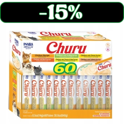 INABA  Churu Variety dla kota - mix smaków z kurczakiem 60x14g