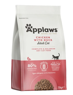 Applaws Adult Chicken with Extra Duck Sucha Karma dla kota 7,5kg /Opakowanie uszkodzone (3284) !!!
