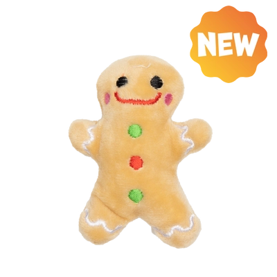 UNIQ PETS PLUSZOWA ZABAWKA DLA KOTA PURRNIP piernikowy ludzik z kocimiętką 7x6cm