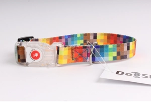 DogStuffs Obroża z klamrą LED 20mm/20-35cm piksele