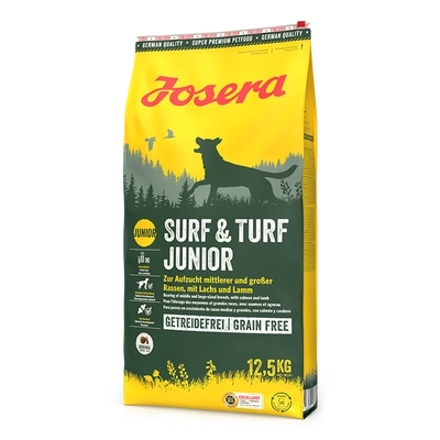 JOSERA Surf & Turf Junior 12,5kg / Opakowanie uszkodzone (3723,4915,4973) !!! 