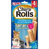 INABA Churu Rolls dla Kota – Tuńczyk z Przegrzebkami 4x10g