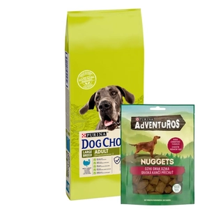 PURINA Dog Chow Adult Large Breed  Turkey 14kg + Adventuros Nuggets 90g