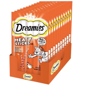 DREAMIES 14x30g – karma uzupełniająca dla dorosłych kotów, z pysznym kurczakiem