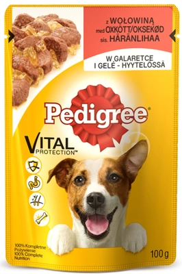 PEDIGREE Adult saszetka 12x100g - mokra karma dla psów z wołowiną w galaretce