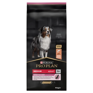 PRO PLAN Sensitive Skin Medium Adult Karma dla psów bogata w łososia 14kg /Opakowanie uszkodzone (2527) !!!