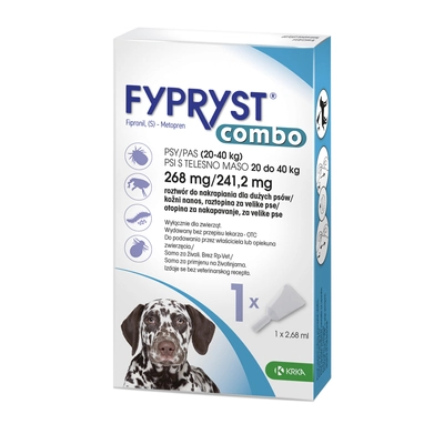 KRKA Fypryst Combo krople na pchły i kleszcze dla psa 20-40kg 268mg/2,68ml 1 pipeta