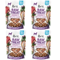 BRIT CARE Dog Raw Treat Immunity Lamb & Chicken with Probiotics, Milk Thistle Seed and Rosemary 4x40g