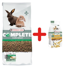 VERSELE-LAGA Cuni Adult Complete 8kg Pokarm dla królików + VERSELE LAGA Crock Complete Cheese - przysmak z serem dla gryzoni 50g