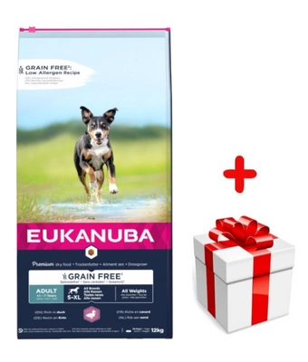 EUKANUBA Adult Duck Grain Free 12kg + niespodzianka dla psa GRATIS!