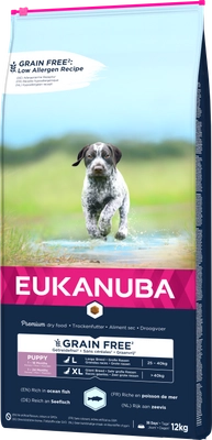 EUKANUBA Puppy&Junior Large Breeds Grain Free 12kg / Opakowanie uszkodzone (5848) !!! 