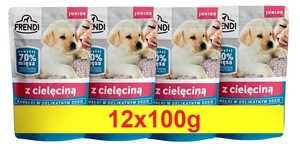 Frendi- Junior, Kawałki w delikatnym sosie z cielęciną 12x100g