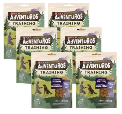 ADVENTUROS Training Przysmaki dla psów Bogate w Dziczyznę 6x115g