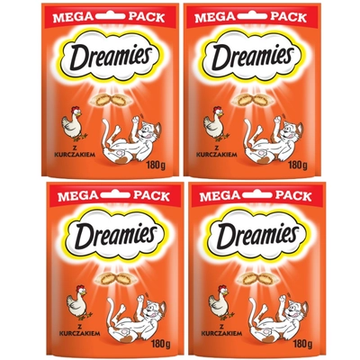 DREAMIES Mega Pack 4x180g - przysmak dla kota z pysznym kurczakiem