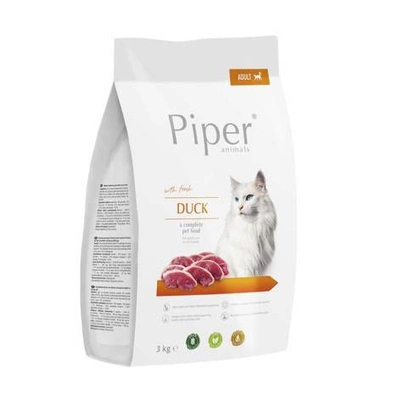 DOLINA NOTECI Piper Animals z kaczką dla kotów 3kg 