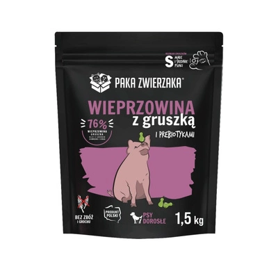 Paka Zwierzaka - Karma sucha SH Wieprzowina z gruszką "S" 1,5kg