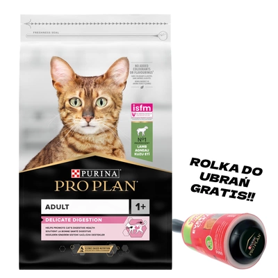   PRO PLAN Delicate Digestion Adult Karma dla kotów bogata w jagnięcinę 10kg + Rolka do ubrań GRATIS!!