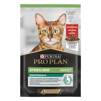 Purina Pro Plan Sterilised z wołowiną dla kota 26x85g + Rolka do ubrań GRATIS!!