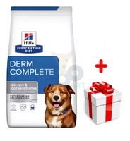 HILL'S PD Prescription Diet Canine Derm Complete 1,5kg + niespodzianka dla psa GRATIS!