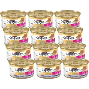Purina Gourmet Gold Kitten mus z cielęciną 12x85g