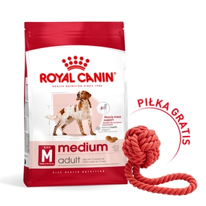 ROYAL CANIN Medium Adult 4kg karma sucha dla psów dorosłych, ras średnich + Pilka dla psa GRATIS!