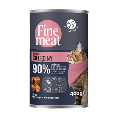 PetRepublic Fine Meat danie z cielęciny 400g dla kota