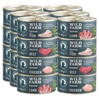 WILD FARM Mousse Mix smaków 24x85g - bezzbożowy mus dla kota