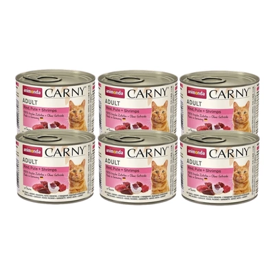 ANIMONDA Cat Carny Adult smak: indyk i krewetki 6 x 200g 