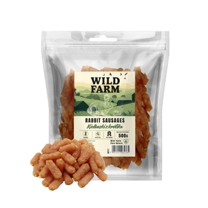 WILD FARM kiełbaski z królika 500g przysmak dla psa