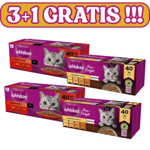 WHISKAS Adult saszetki 120x85g + 40x85g GRATIS