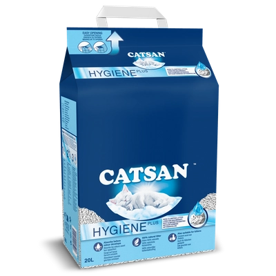 CATSAN Hygiene Plus 20l - 10kg - naturalny żwirek dla kota \ Opakowanie uszkodzone (1468)