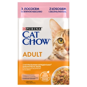 PURINA Cat Chow Adult Karma dla kotów z łososiem i zieloną fasolką w galaretce 85g