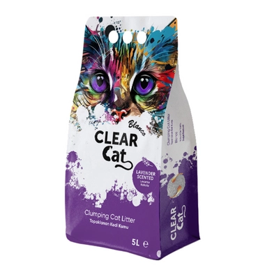 Clear Cat Blanco Lawenda żwirek bentonitowy 5l - 4kg\ Opakowanie uszkodzone (2814) !!! 