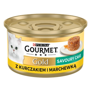 Purina Gourmet Gold Savoury Cake z kurczakiem i marchewką 85g