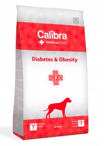 Calibra Veterinary Diets Dog Diabetes Obesity 12kg/Opakowanie uszkodzone (2603) !!!