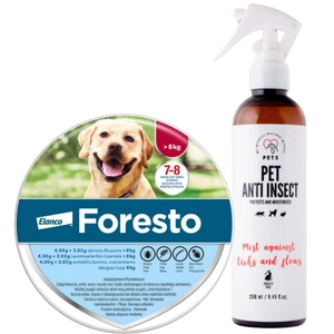 ELANCO Foresto Obroża dla psów powyżej 8kg + PETS ANTI INSECT 250ml