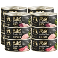 WILD FARM Fillets Mix smaków 12x70g - bezzbożowa mokra karma dla kota, filet w bulionie