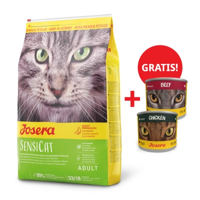 JOSERA SensiCat 10kg + 2x puszka 200g GRATIS!!