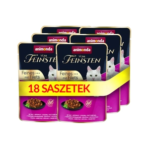 ANIMONDA Cat Vom Feinsten Adult Cielęcina + filet z kurczaka saszetka 18x85g
