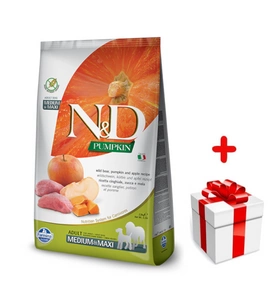 Farmina N&D Pumpkin Grain Free canine BOAR AND APPLE ADULT MEDIUM & MAXI 2,5kg + niespodzianka dla psa GRATIS!