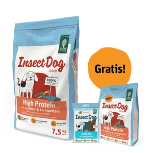 GREEN PETFOOD InsectDog High Protein 7,5kg  + 900g & Denties 180g GRATIS!!