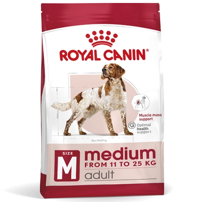 ROYAL CANIN®   Medium Adult 15kg karma sucha dla psów dorosłych ras średnich, do 7 roku życia/Opakowanie uszkodzone (8801, 8874, 9555, 1108, 1443,2193) !!!