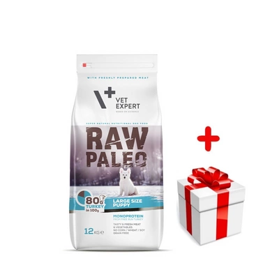 Vetexpert RAW PALEO TURKEY PUPPY LARGE 12KG + niespodzianka dla psa GRATIS!