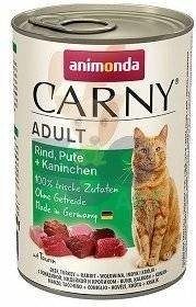 ANIMONDA Cat Carny Adult smak: wołowina indyk i królik 400g