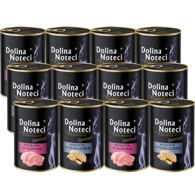 DOLINA NOTECI Premium dla kotów sterylizowanych bogata w indyka/perliczkę 12x400g